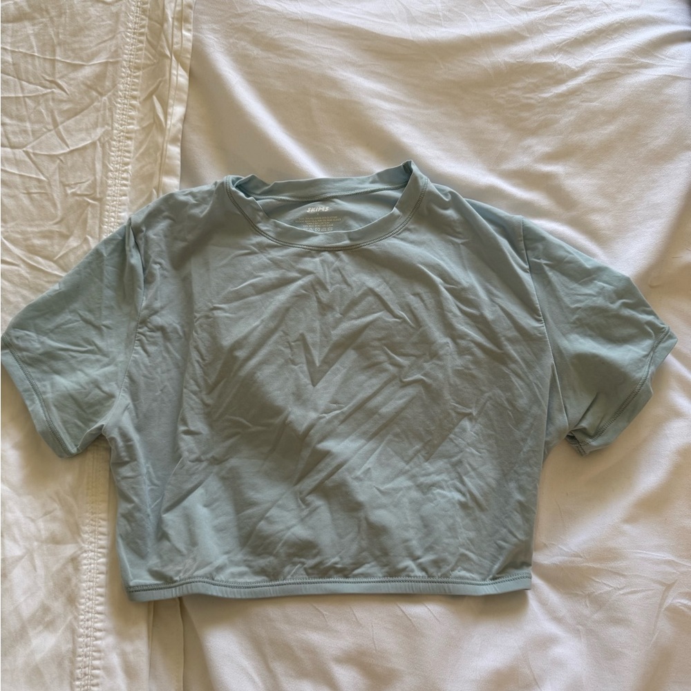 Skims Light Blue Crop Top size M
